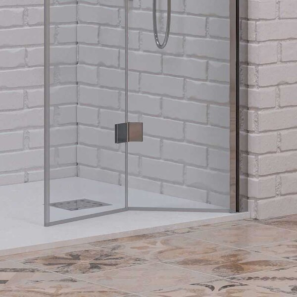 Kamalu porta doccia a doppio soffietto 110-113 cm | kam-ks700dc