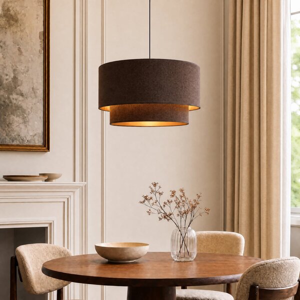 Lampada a sospensione Duolla, Boho, Marrone / Ruggine, Camera da letto, Tessuto / Tessile, Giovanile