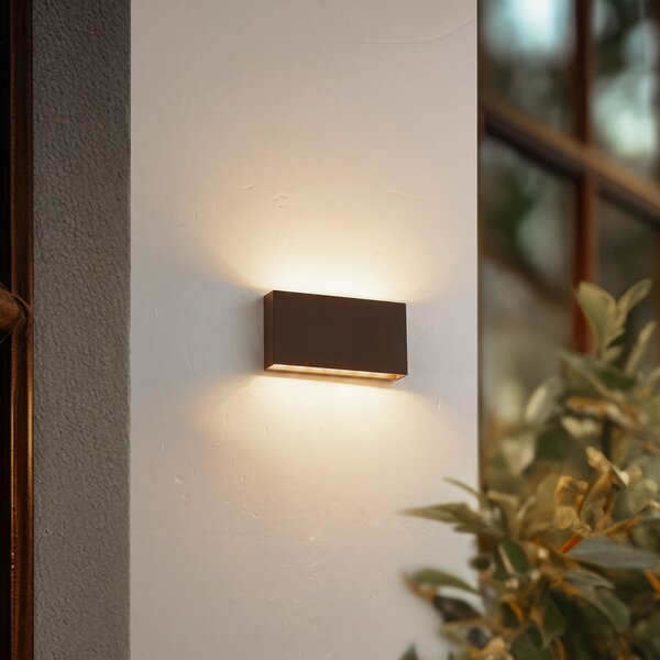 Lampade da esterno Lindby, Jarte, Marrone / Ruggine, Plastica, Moderno