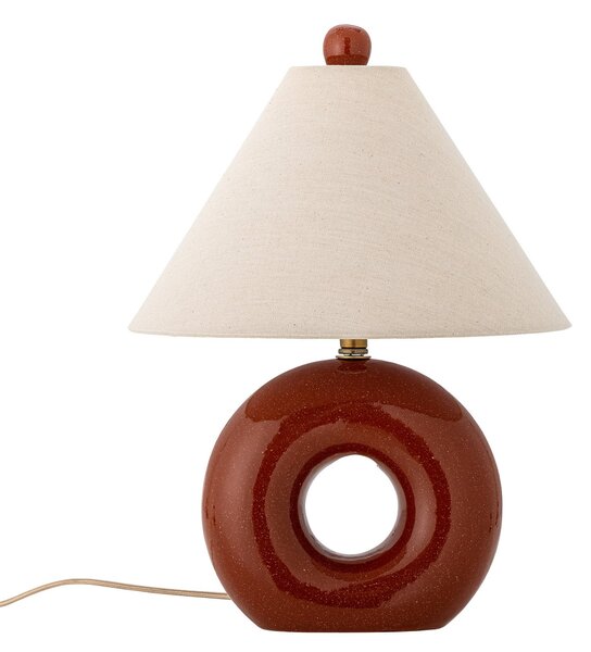 Lampada da tavolo Panja, rosso/crema, altezza 42 cm - Bloomingville Bloomingville, Panja, Rosso, Camera da letto, Ceramica, Scandinavo