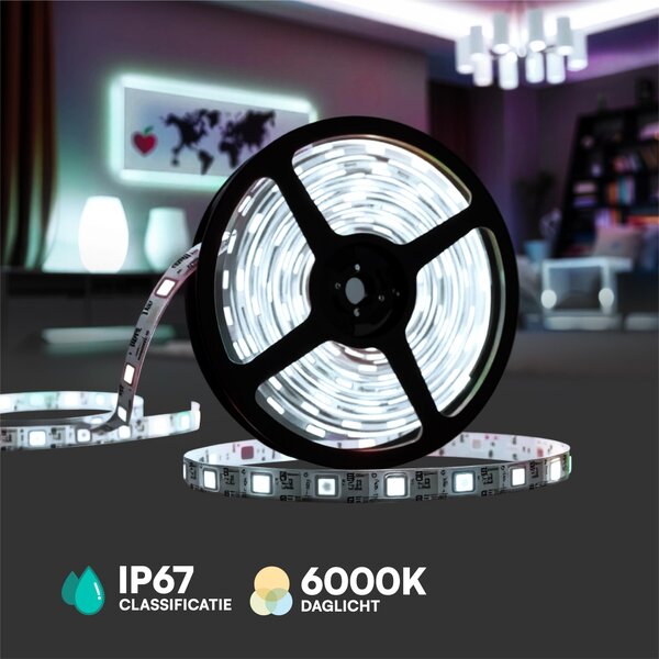Striscia LED V-TAC - Moduli - IP67 impermeabile - Bianco - 0,72W- 66 Lumen - 6000K