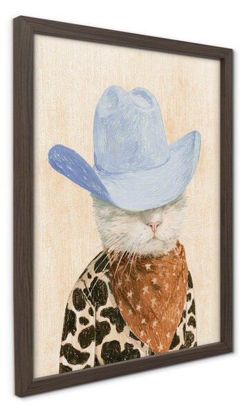 Dipinto stampato con cornice inclusa 30x40 cm Howdy Cat – Styler