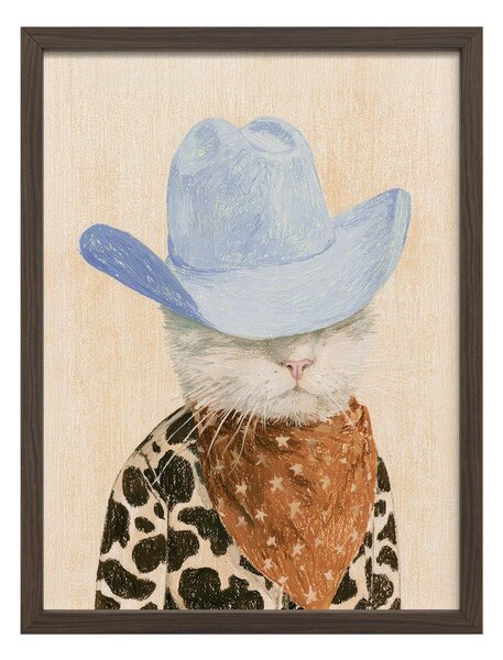 Dipinto stampato con cornice inclusa 30x40 cm Howdy Cat – Styler