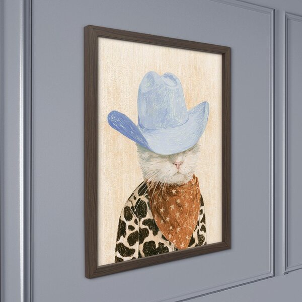 Dipinto stampato con cornice inclusa 30x40 cm Howdy Cat – Styler