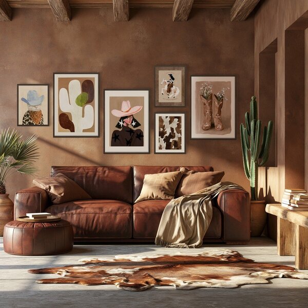 Dipinto stampato con cornice inclusa 30x40 cm Howdy Cat – Styler
