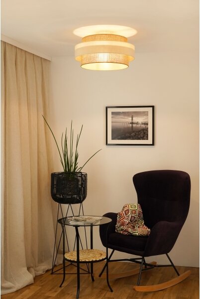 Brilagi - Lampadario a plafone SPACE LIGHT 1xE27/15W/230V diametro 50 cm beige/color crema
