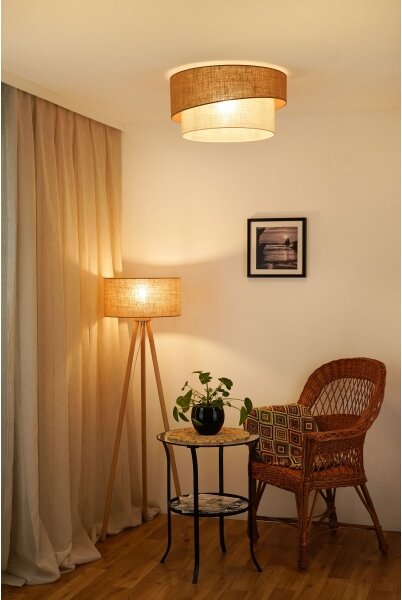 Brilagi - Plafoniera SHINE 1xE27/15W/230V diametro 50 cm beige/color crema