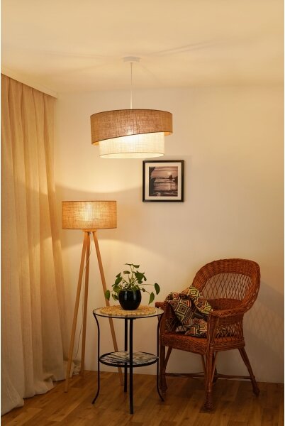 Brilagi - Lampadario a sospensione con filo SHINE 1xE27/15W/230V diametro 50 cm beige/color crema