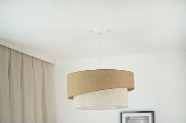 Brilagi - Lampadario a sospensione con filo SHINE 1xE27/15W/230V diametro 50 cm beige/color crema