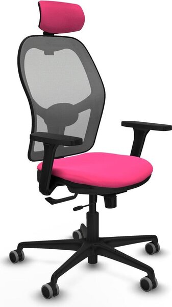 Sedia da ufficio con poggiatesta, modello Jorquera Piqueras y Crespo 3D036G2, colore rosa