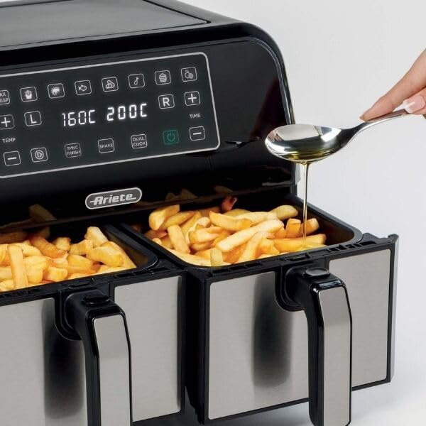 Ariete Friggitrice ad Aria Capacit 8 Litri Potenza 1700 Watt colore Nero - 4624 Doppia