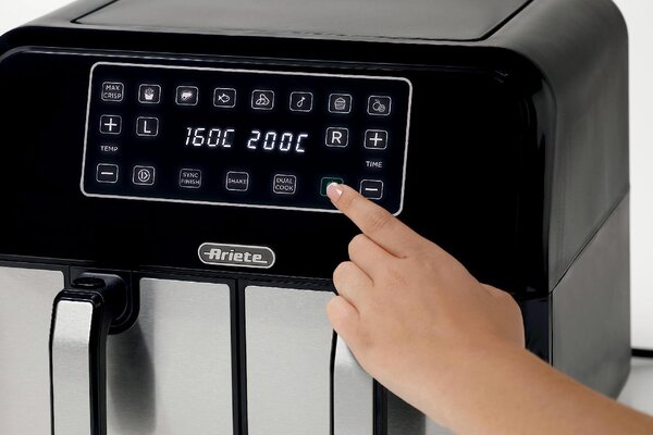 Ariete Friggitrice ad Aria Capacit 8 Litri Potenza 1700 Watt colore Nero - 4624 Doppia