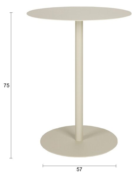 Tavolo da bar rotondo in acciaio ø 57 cm Snow – Zuiver