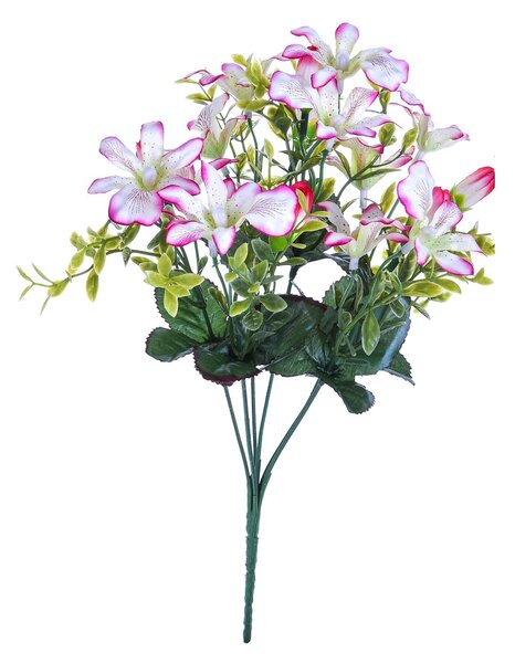 Set 8 Bouquet Artificiali Mini di Orchidee Altezza 30 cm Verde