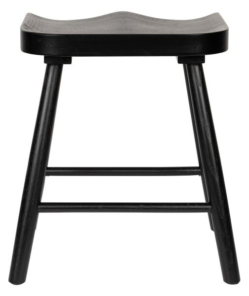 Sgabello nero in rovere massiccio Vander – White Label