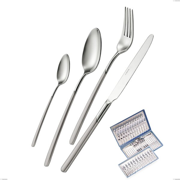 Servizio di posate 75 pezzi in astuccio regalo Celtika sabbiato, Inox 18.10 (AISI304), spessore 5.00