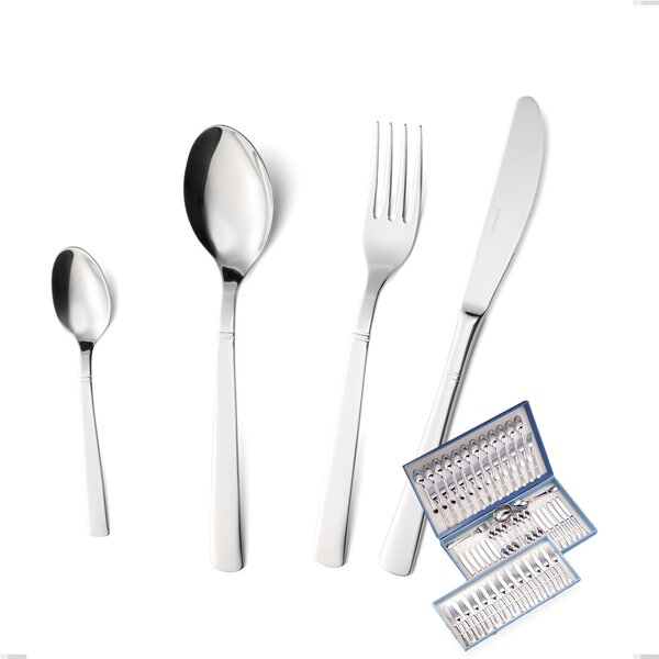 Astuccio 75 pezzi lux, Acciaio inox Aisi 304 Posate Lucide, spessore 2.5 mm