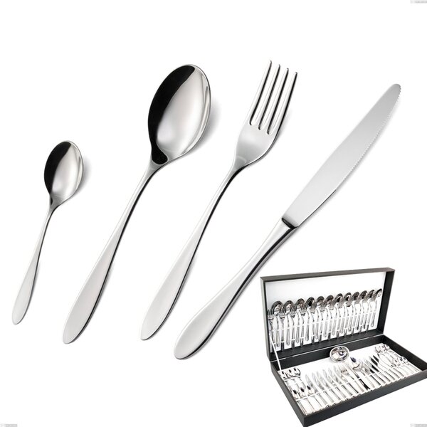 Astuccio 51 pezzi oasi, Acciaio inox Aisi 304 Posate Lucide, spessore 2 mm