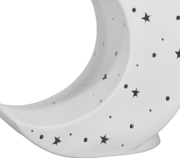 ONLI - Lampada da tavolo PORCELLANA 1xE14/6W/230V, 21 cm a forma di luna