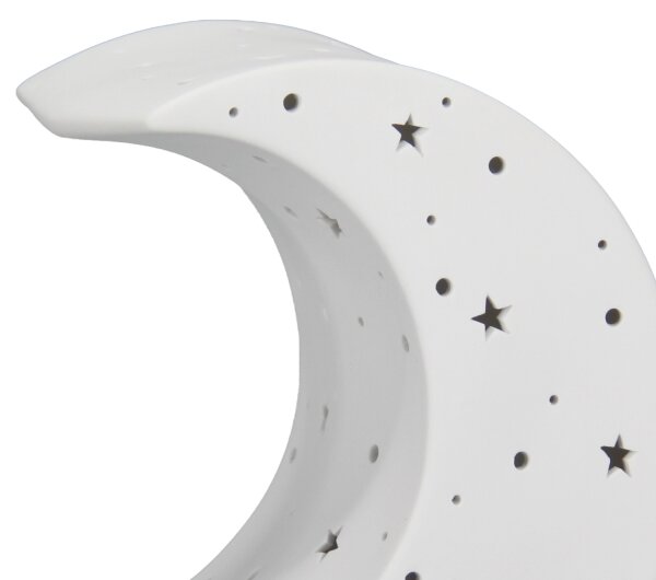 ONLI - Lampada da tavolo PORCELLANA 1xE14/6W/230V, 21 cm a forma di luna