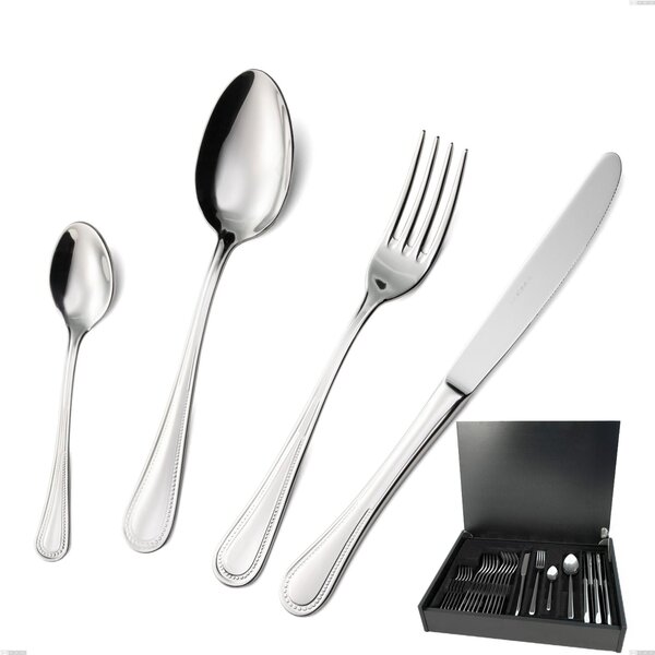 Astuccio legno 24 pezzi privilege, Acciaio inox Aisi 304 Posate Lucide, spessore 2.5 mm
