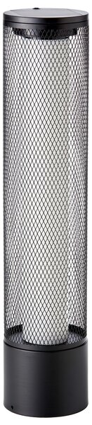 Lampada da terra a LED solare, colonna luminosa con effetto fiamma e design a griglia, per esterni, altezza 59 cm, effetto fuoco