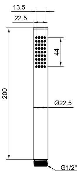 Doccetta manuale in ottone di PaulGurke, a forma di bastoncino, con ugelli anticalcare
