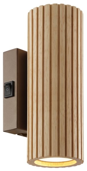 Brilliant - Lampada da parete LAKEWOOD 2xGU10/10W/230V marrone