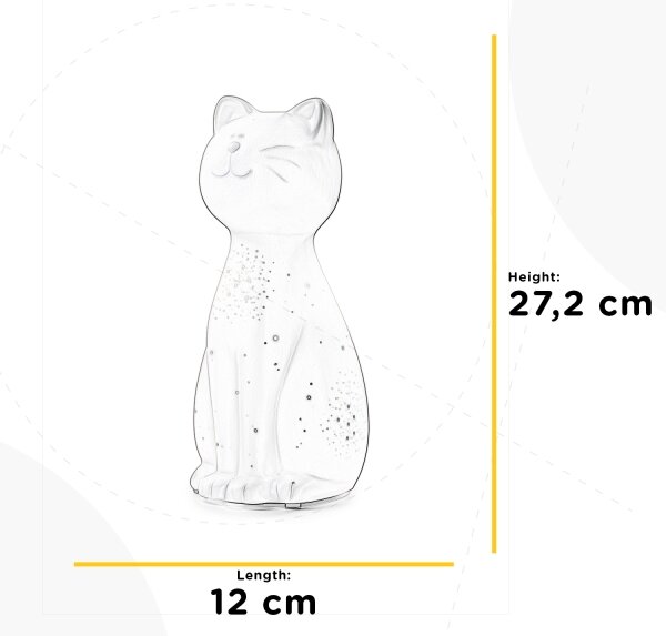 ONLI - Lampada da tavolo PORCELLANA 1xE14/6W/230V 27,2 cm gatto