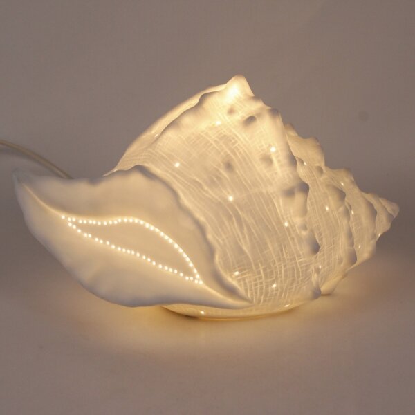 ONLI - Lampada da tavolo PORCELLANA 1xE14/6W/230V 29 cm conchiglia