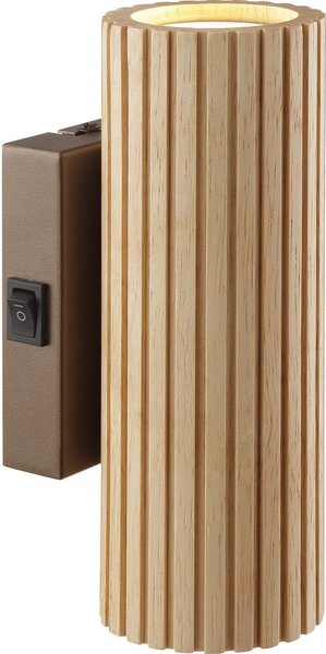 Brilliant - Lampada da parete LAKEWOOD 2xGU10/10W/230V marrone