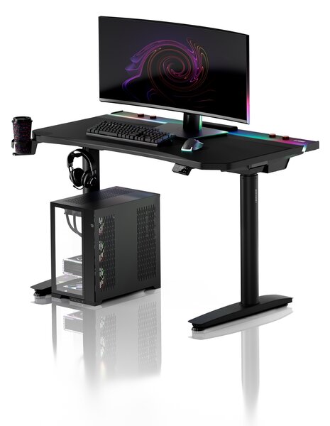 Scrivania gaming elettrica nera Diablo X-Forge 1200