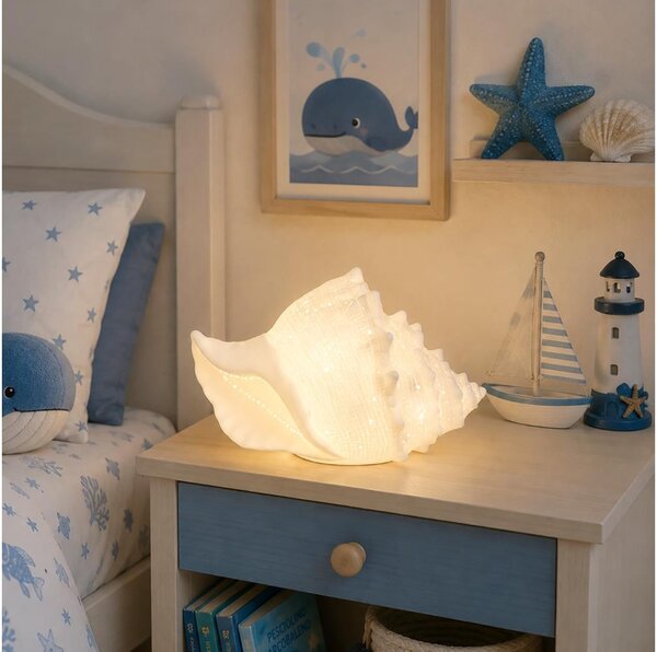 ONLI - Lampada da tavolo PORCELLANA 1xE14/6W/230V 29 cm conchiglia