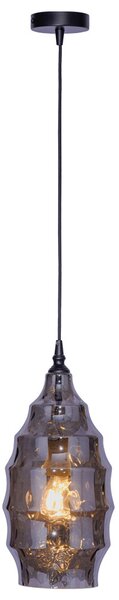 Lampada a sospensione, vetro color fumo H 120 cm, SCARLETT