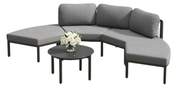 Garden Point Parana Corner 2 angoli da giardino con pouf antracite
