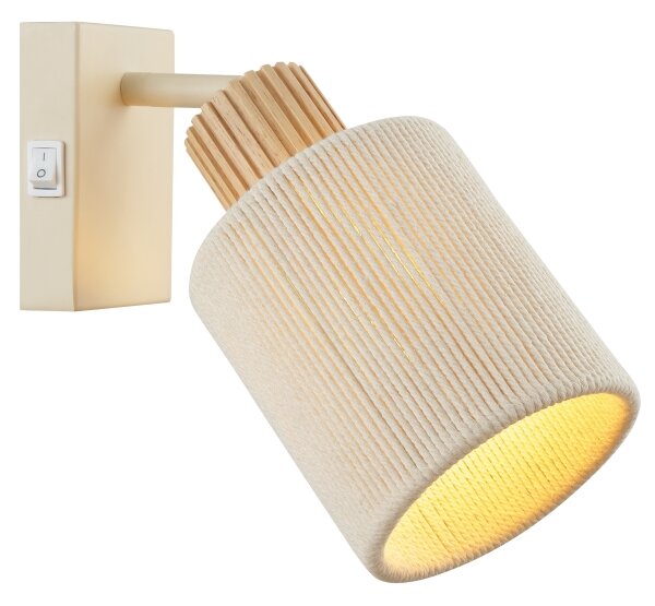 Brilliant - Faretto da parete ARLO 1xE27/20W/230V crema