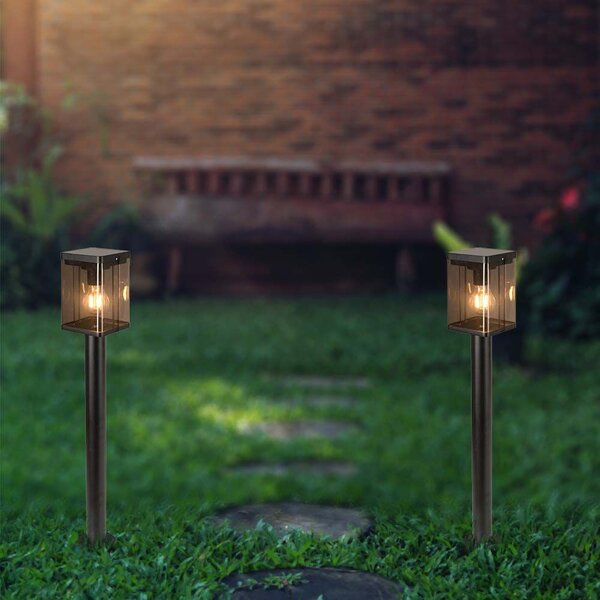 V-TAC VT-1134 Lampada led piantana Solare da giardino 2.5W con Sensore di Movimento a Microonde Nero 3000K IP54 - 23009