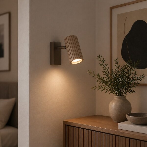 Brilliant - Faretto da parete LAKEWOOD 1xGU10/10W/230V marrone