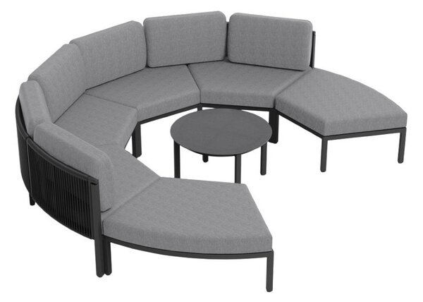 Garden Point Parana Corner 4 angoli da giardino con pouf antracite