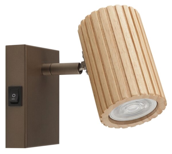 Brilliant - Faretto da parete LAKEWOOD 1xGU10/10W/230V marrone