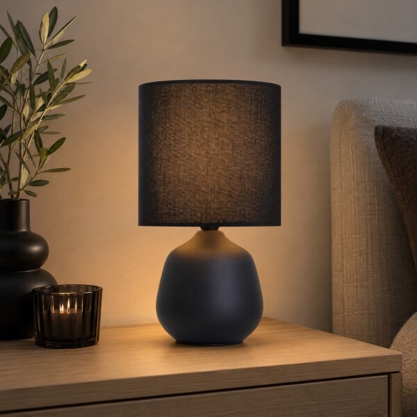 Brilliant - Lampada da tavolo AUREA 1xE14/20W/230V nera