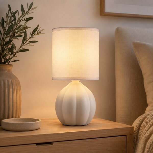 Brilliant - Lampada da tavolo DUNE 1xE14/20W/230V bianca