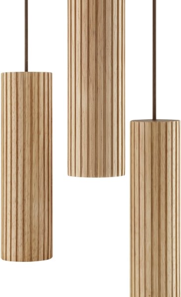 Brilliant - Lampadario su cavo LAKEWOOD 3xGU10/10W/230V diam. 28 cm marrone
