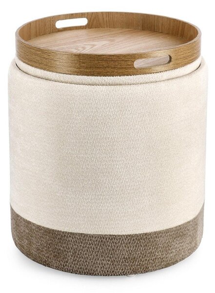 Poggiapiedi grigio/beige Deva – Bizzotto