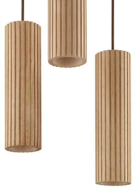 Brilliant - Lampadario su cavo LAKEWOOD 3xGU10/10W/230V diam. 28 cm marrone