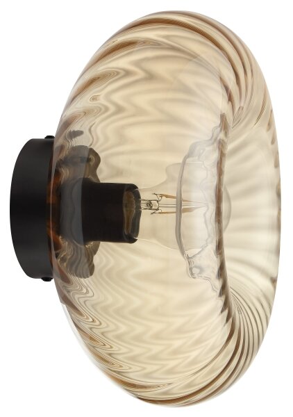Brilliant - Lampada da parete NEVIL 1xE27/20W/230V nero/beige fumé