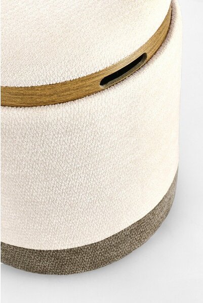 Poggiapiedi grigio/beige Deva – Bizzotto