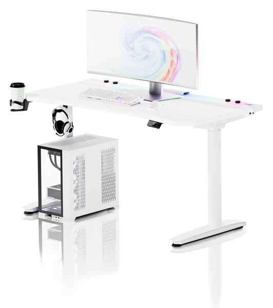 Scrivania gaming elettrica bianca Diablo X-Forge 1400