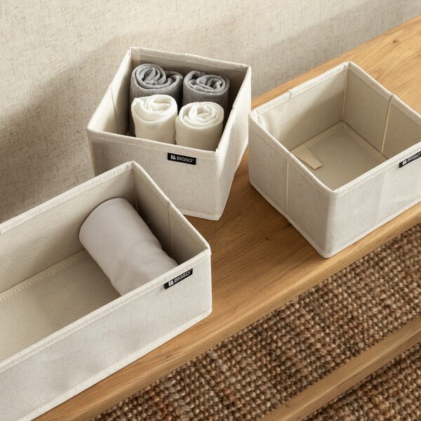 Set di organizer per cassetti in tessuto 3 pz Soft Storage – Bigso