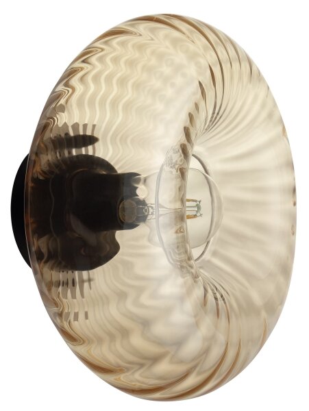 Brilliant - Lampada da parete NEVIL 1xE27/20W/230V nero/beige fumé